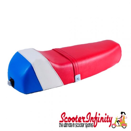 Seat Super Corsa (British Colours - Red White Blue) (Vespa P, PX, T5 Classic) Seat Super Corsa (British Colours - Red White Blue) (Vespa P, PX, T5 Classic)