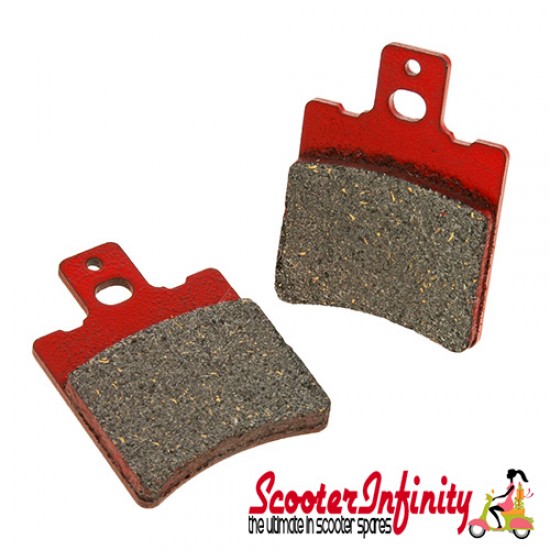 Brake Disc Pads Front (Red Malossi MHR) (Vespa PX125 UPTO 2011 / PX 200 MY Disc, T5 Classic)