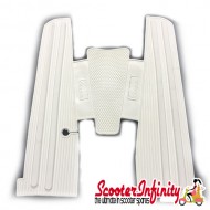 Floormat Floorboard Protection (White) (side print Vespa Emblem) (Vespa PX, P Range, T5 Classic, LML)