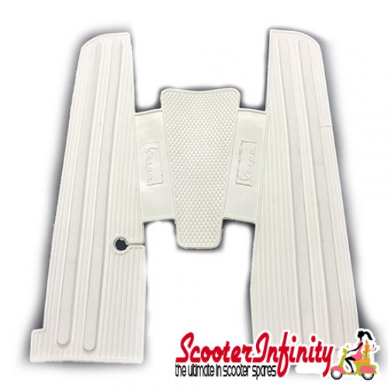 Floormat Floorboard Protection (White) (side print Vespa Emblem) (Vespa PX, P Range, T5 Classic, LML) Floormat Floorboard Protection (White) (side print Vespa Emblem) (Vespa PX, P Range, T5 Classic, LML)