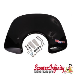 Flyscreen Windshield Short Smoked VE (Vespa P, PX, T5 Classic)