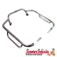 Crashbars Front Legshield Chrome (CUPPINI) (2-parts, additional drilling necessary) (LML, Vespa & Lambretta - Universal)