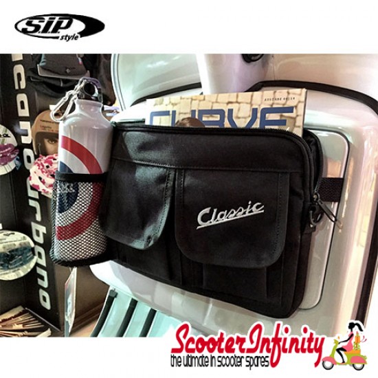 Bag Glovebox Toolbox "Classic" (SIP) (Black) (Fits around glovebox door) (Classic Vespa, Modern Vespa) Bag Glovebox Toolbox "Classic" (SIP) (Black) (Fits around glovebox door) (Classic Vespa, Modern Vespa)