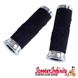 Handlebar Twist Grips Black Foam (Vespa PX/T5/MY)