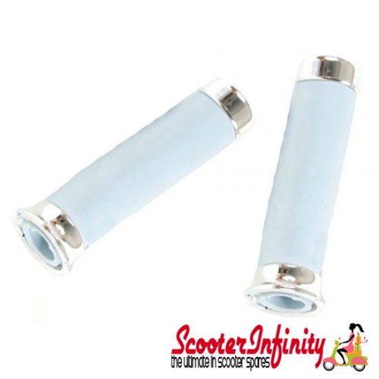 Handlebar Twist Grips Grey Rubber (Vespa PX/T5//MY)