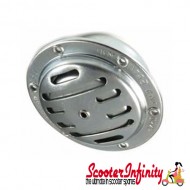 Horn for Vespa (EFFE) (Volt: 12 AC, bar shape, zinc coated,  for models w/o battery) (PX100-200 E Lusso, T5 Classic, Primavera ET3)
