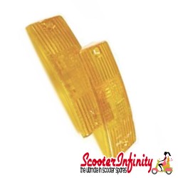Indicator Lens Kit PIAGGIO (Front, Amber, Pair) (Vespa  PX80-200/PE/Lusso/T5)