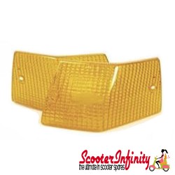 Indicator Lens Kit PIAGGIO SIEM (Rear, Amber, Pair) (Vespa  PX80-200/PE/Lusso/T5)