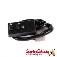 Indicator Switch (without Elec-start, 6 Wires) (Vespa PK50S/SS/XL/80-125S/ETS  also for Vespa PX80-200E Lusso /`98/MY/`11,)