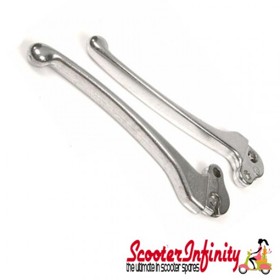 Levers Brake & Clutch (Aluminium) (Drum Brake Front) (Large Ball, 150mm) (Vespa P80-150X/PX80 -200E/Lusso 1?/P150S/P200E)