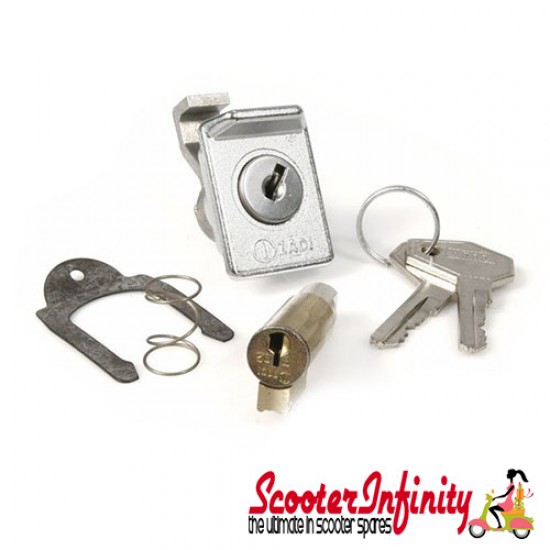 Locks Cylinder ZADI Steering Lock / Glovebox (1 lock cylinder, 2 keys) (Vespa Rally 180-200, PX EFL, P Range) Locks Cylinder ZADI Steering Lock / Glovebox (1 lock cylinder, 2 keys) (Vespa Rally 180-200, PX EFL, P Range)