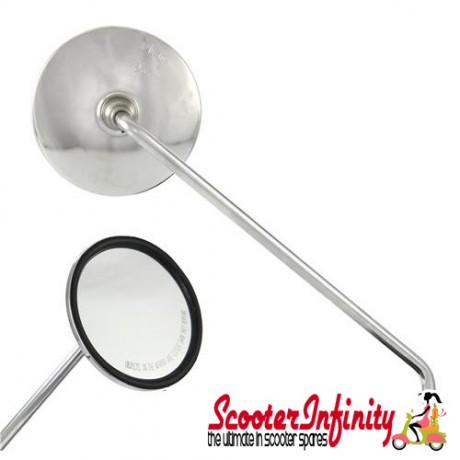 Rétroviseur Gauche Chromé Vicma Pour Vespa LX 50 Et Liberty 50-200cc - Qualité Originale