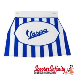 Mudflap Vespa (Blue on White) (Universal Vespa Fitment) Mudflap Vespa (Blue on White) (Universal Vespa Fitment)