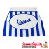 Mudflap Vespa (Blue on White) (Universal Vespa Fitment)