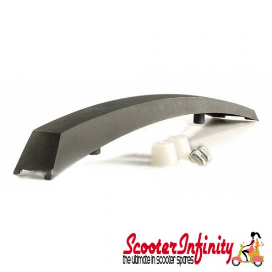 Mudguard Crest (Grey/Black) (Vespa PX80-200/PE/Lusso /PX`98/MY)