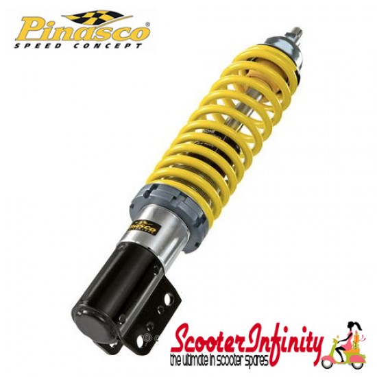 Shock Absorber Pinasco Front (Black / Yellow) (LML, Vespa PX80-200/PE/Lusso /?98/MY/T5)