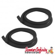 Sidepanel Rubber Trim Pair (Black) (18 mm, 1200/1800 mm, thick) (Vespa LML, P Range, PX, T5) Sidepanel Rubber Trim Pair (Black) (18 mm, 1200/1800 mm, thick) (Vespa LML, P Range, PX, T5)