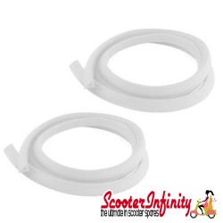 Sidepanel Rubber Trim Pair (Grey) (18 mm, 1200/1800 mm, thick) (Vespa PX/T5)