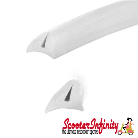 Sidepanel Rubber Trim Pair (Grey) (18 mm, 1200/1800 mm, thick) (Vespa PX/T5) Sidepanel Rubber Trim Pair (Grey) (18 mm, 1200/1800 mm, thick) (Vespa PX/T5)