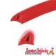 Sidepanel Rubber Trim Pair (Red) (18 mm, 1200/1800 mm, thick) (Vespa PX/T5)