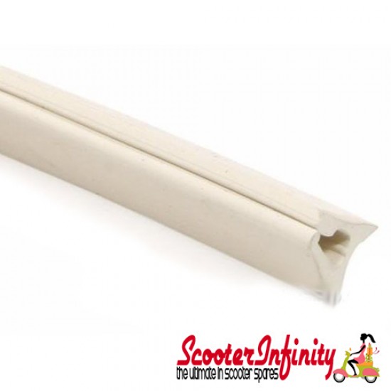 Glovebox / Toolbox Rubber Trim (White 10 mm, 1700 mm) (Vespa 125 TS/160 GS/180 SS/Rally /PX80-200/PE/Lusso/`98/MY/T5 ) Glovebox / Toolbox Rubber Trim (White 10 mm, 1700 mm) (Vespa 125 TS/160 GS/180 SS/Rally /PX80-200/PE/Lusso/`98/MY/T5 )
