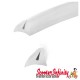 Sidepanel Rubber Trim Pair (White) (18 mm, 1200/1800 mm, thick) (Vespa PX/T5)