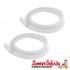 Sidepanel Rubber Trim Pair (White) (18 mm, 1200/1800 mm, thick) (Vespa PX/T5)