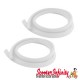 Sidepanel Rubber Trim Pair (White) (18 mm, 1200/1800 mm, thick) (Vespa PX/T5)