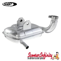 Exhaust SIP Road 2 Chrome (with Enlarge 5 Section Downpipe) (Vespa P125-150, PX125-150E)