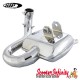 Exhaust SIP Road 2 Chrome (with Enlarge 5 Section Downpipe) (Vespa 200 Rally, P200E, PX200E)