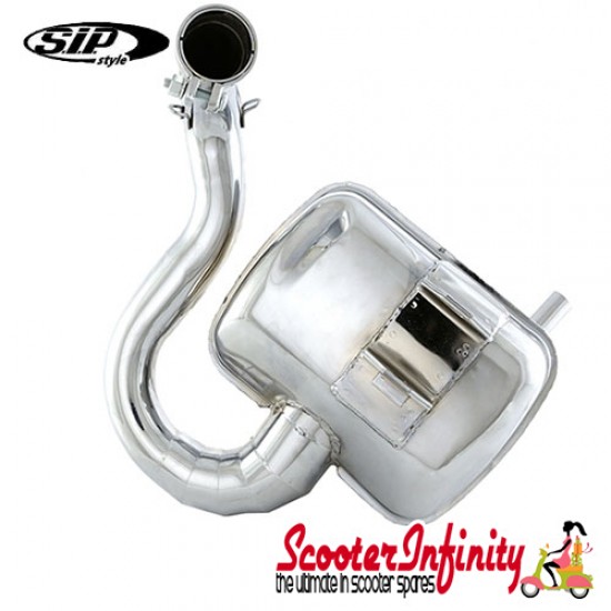 Exhaust SIP Road Chrome (with Enlarge Section Downpipe) (Vespa