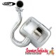 Exhaust SIP Road 2 Chrome (with Enlarge 5 Section Downpipe) (Vespa 200 Rally, P200E, PX200E)