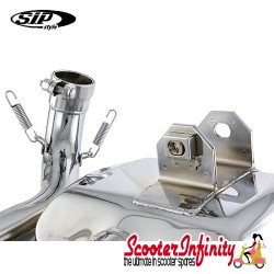 Exhaust SIP Road 2 Chrome (with Enlarge 5 Section Downpipe) (Vespa 200 Rally, P200E, PX200E)