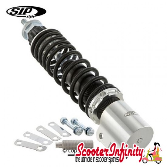 Shock Absorber SIP Performance V2 Adjustable Front (Silver/Black) (Vespa P, PX, T5) Shock Absorber SIP Performance V2 Adjustable Front (Silver/Black) (Vespa P, PX, T5)