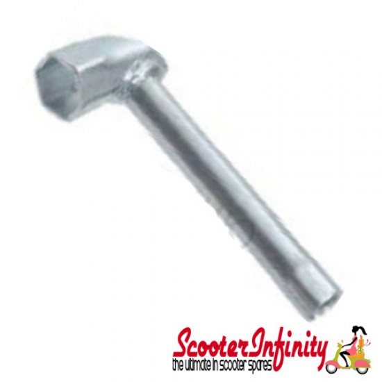 Spark Plug / Wheel Spanner (Short) (21mm Plugs) (Lambretta)