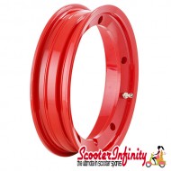Wheel Rim Tubeless SIP Red (aluminium, KBA 50164, valve premounted) (2.10x10) (Vespa) (P, PE, PX, T5, Rally, LML)