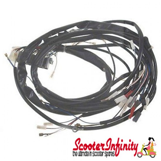 Wiring Loom (Vespa PX 80200 E Lusso without Battery, but with Horn Rectifier, Premium Quality)