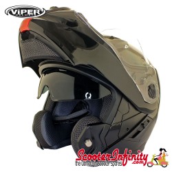Helmet / VIPER RSV555 (Flip Front, with Retractable Sun Visor - Gloss Black)