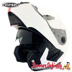 Helmet / VIPER RSV555 (Flip Front, with Retractable Sun Visor - White)