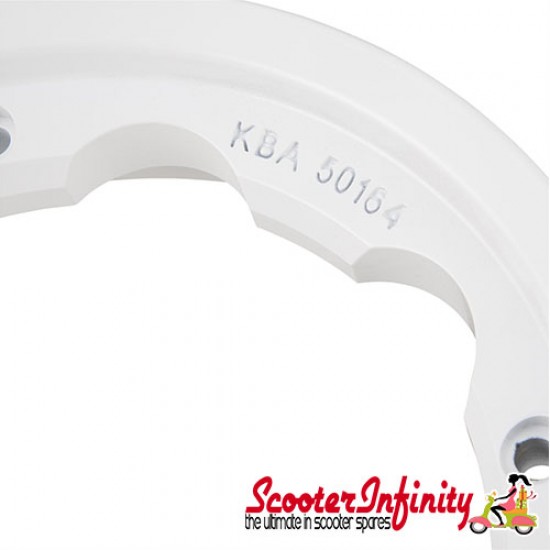 Wheel Rim Tubeless SIP White (aluminium, KBA 50164, valve premounted) (2.10x10) (Lambretta)