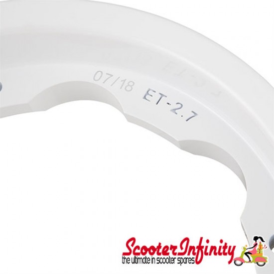 Wheel Rim Tubeless SIP White (aluminium, KBA 50164, valve premounted) (2.10x10) (Lambretta)