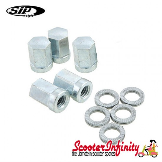 Wheel Rim Tubeless SIP White 2.0 (aluminium, KBA 50164, valve premounted) (2.10x10) (Vespa) (P, PE, PX, T5, Rally, LML)