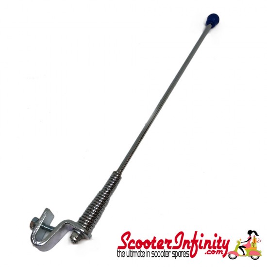 Scooter Mod Aerial Blue Ball (Chrome, 270mm Long)