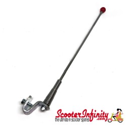 Scooter Mod Aerial Red Ball (Chrome, 270mm Long)