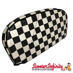 Backrest Pad (Black White Check Chequered) (Cuppini) Backrest Pad (Black White Check Chequered) (Cuppini)