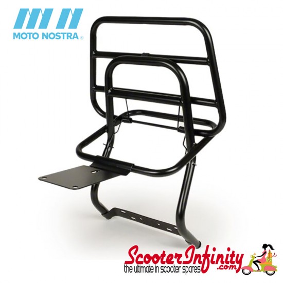 Carrier/Rack Rear MOTO NOSTRA (Black) (Vespa PX80, PX125, PX150, PX200)