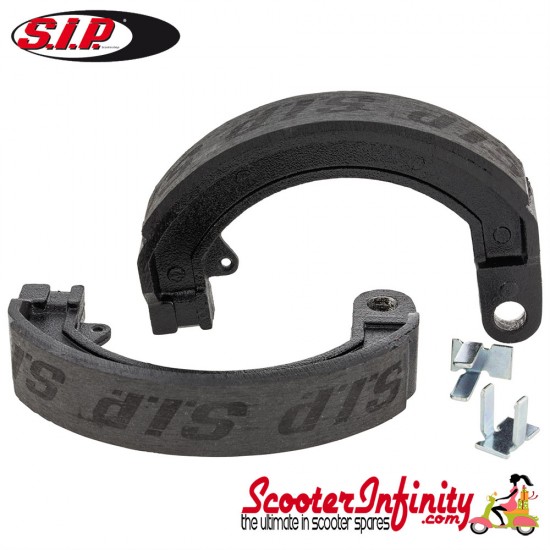 Brake Shoes PREMIUM SIP Performance (10", width 24mm, 1 seating, interior 150mm) (Front: Vespa 150 GS-Sprint V/160 GS /180 SS/Rally, Rear: Vespa 150 GS) Brake Shoes PREMIUM SIP Performance (10", width 24mm, 1 seating, interior 150mm) (Front: Vespa 150 GS-Sprint V/160 GS /180 SS/Rally, Rear: Vespa 150 GS)