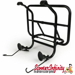 Carrier/Rack Front Moto Nostra (Black) (Vespa Smallframe V50, PV125, ET3, Vespa Largeframe Rally180, Vespa Rally 200, Sprint150, TS125, GT125, GTR125, Vespa PX80, PX125, PX150, PX200) Carrier/Rack Front Moto Nostra (Black) (Vespa Smallframe V50, PV125, ET3, Vespa Largeframe Rally180, Vespa Rally 200, Sprint150, TS125, GT125, GTR125, Vespa PX80, PX125, PX150, PX200)