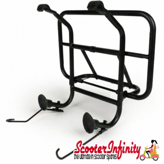 Carrier/Rack Front Moto Nostra (Black) (Vespa Smallframe V50, PV125, ET3, Vespa Largeframe Rally180, Vespa Rally 200, Sprint150, TS125, GT125, GTR125, Vespa PX80, PX125, PX150, PX200) Carrier/Rack Front Moto Nostra (Black) (Vespa Smallframe V50, PV125, ET3, Vespa Largeframe Rally180, Vespa Rally 200, Sprint150, TS125, GT125, GTR125, Vespa PX80, PX125, PX150, PX200)