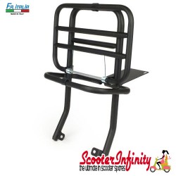Carrier/Rack Rear Fold Down FA ITALIA reinforced (Black) (Vespa PX80, PX125, PX150, PX200)